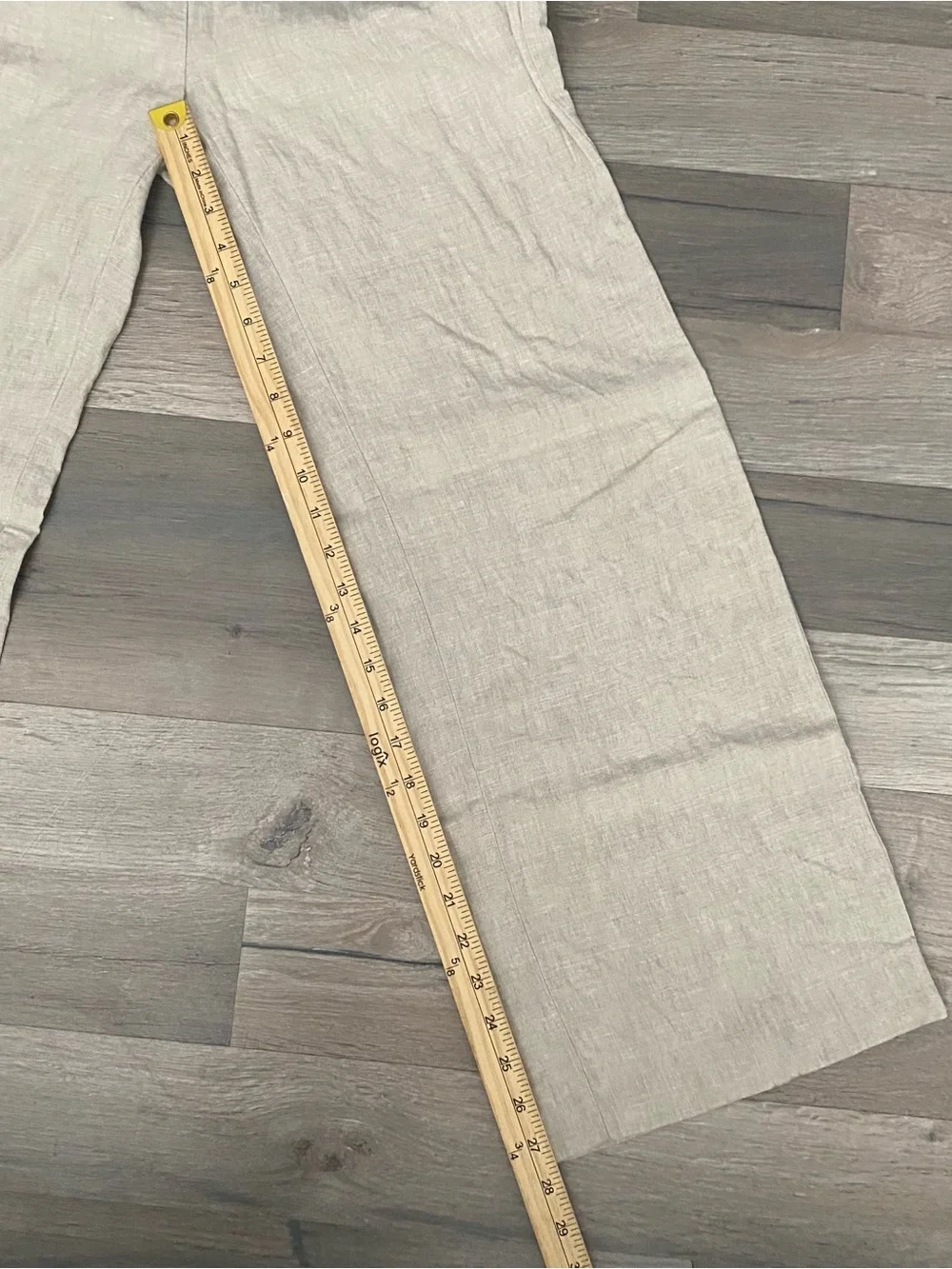 J.Crew Essential 100% Linen Wide Leg Pants Size 0 Beige High Rise Minimalist
